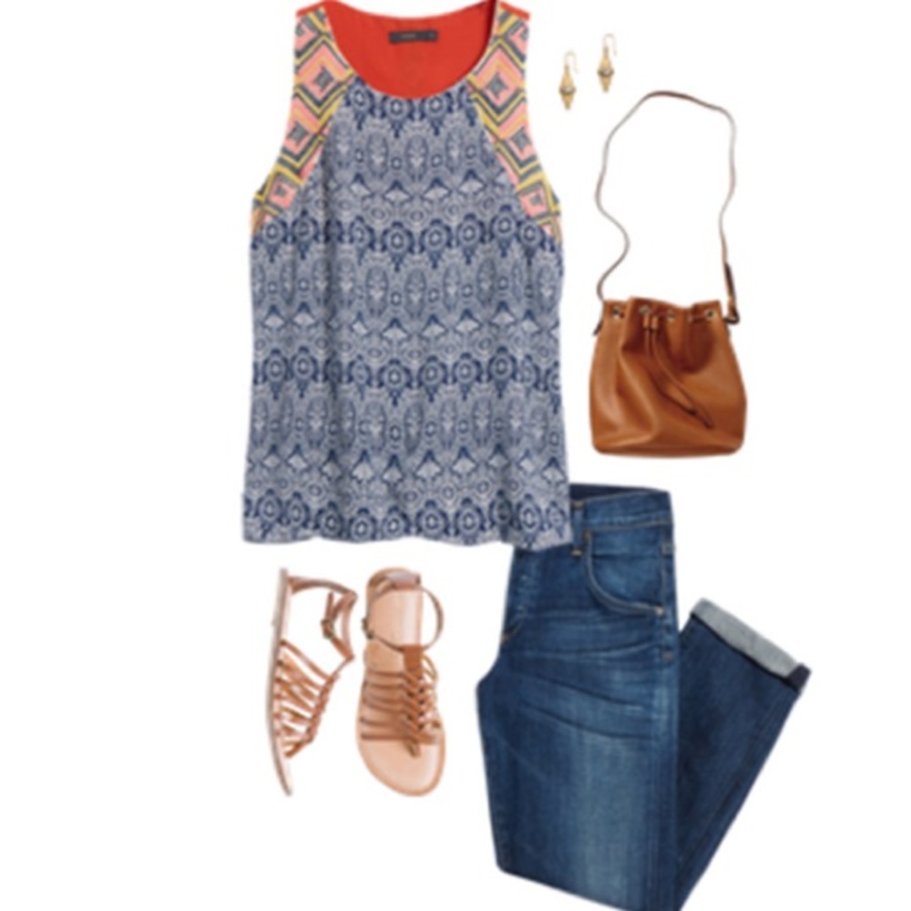Embroidered detail top